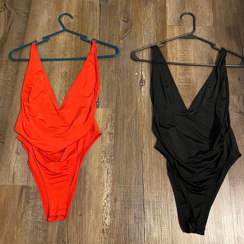 2 for one high cut one pieces